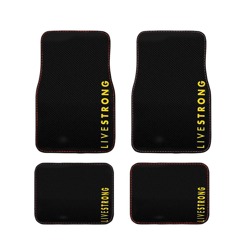 Livestrong Carbon Pattern Car Floor Mats Accessories