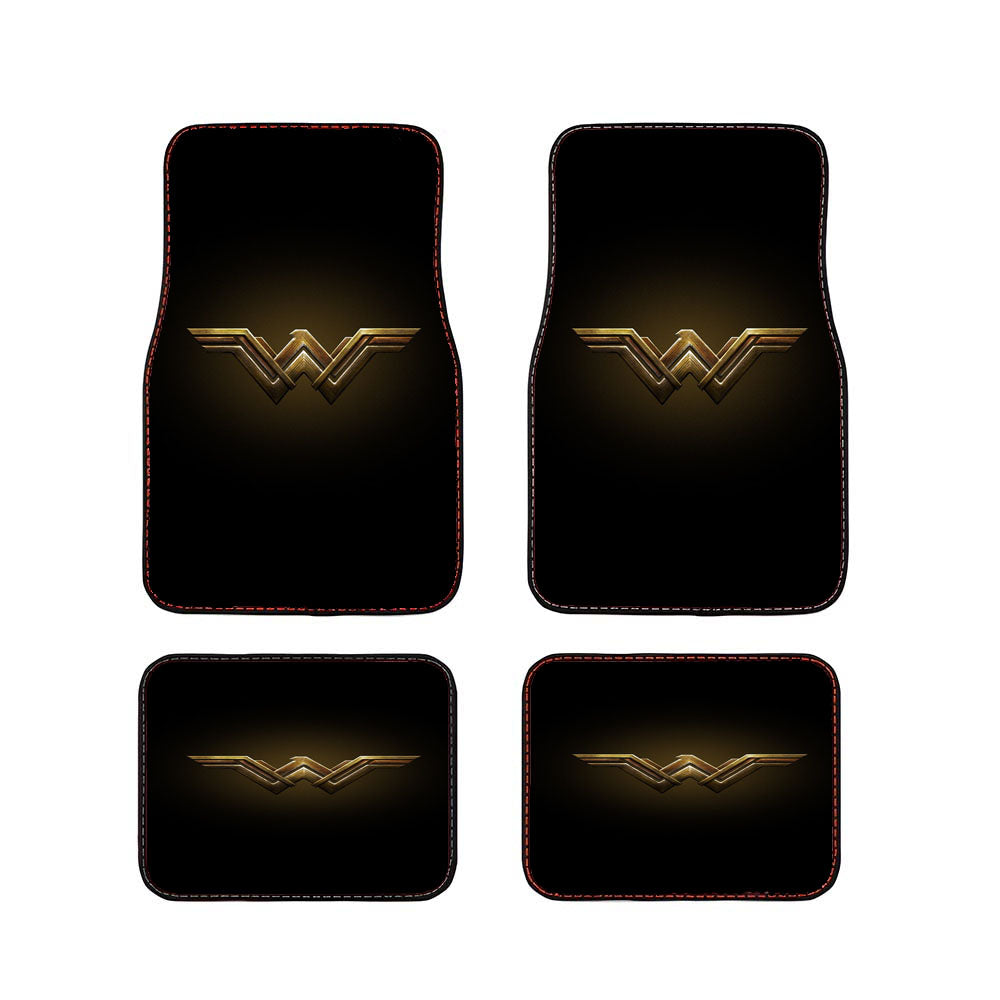 Logo Wonder Woman Justice League Black Diana Prince Car Floor Mats Accessories