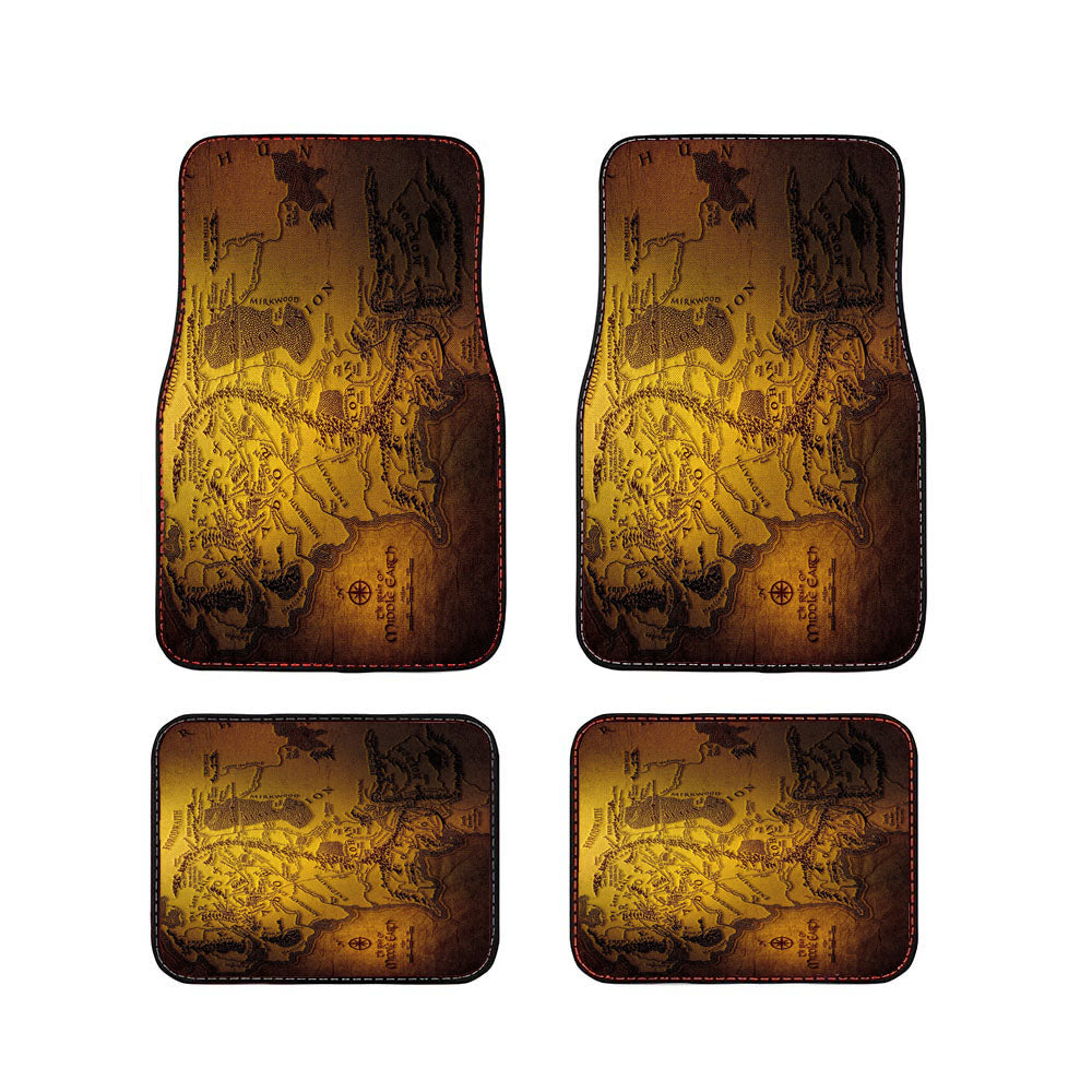 Lord Of The Rings Middle Earth Map Go Car Floor Mats Accessories