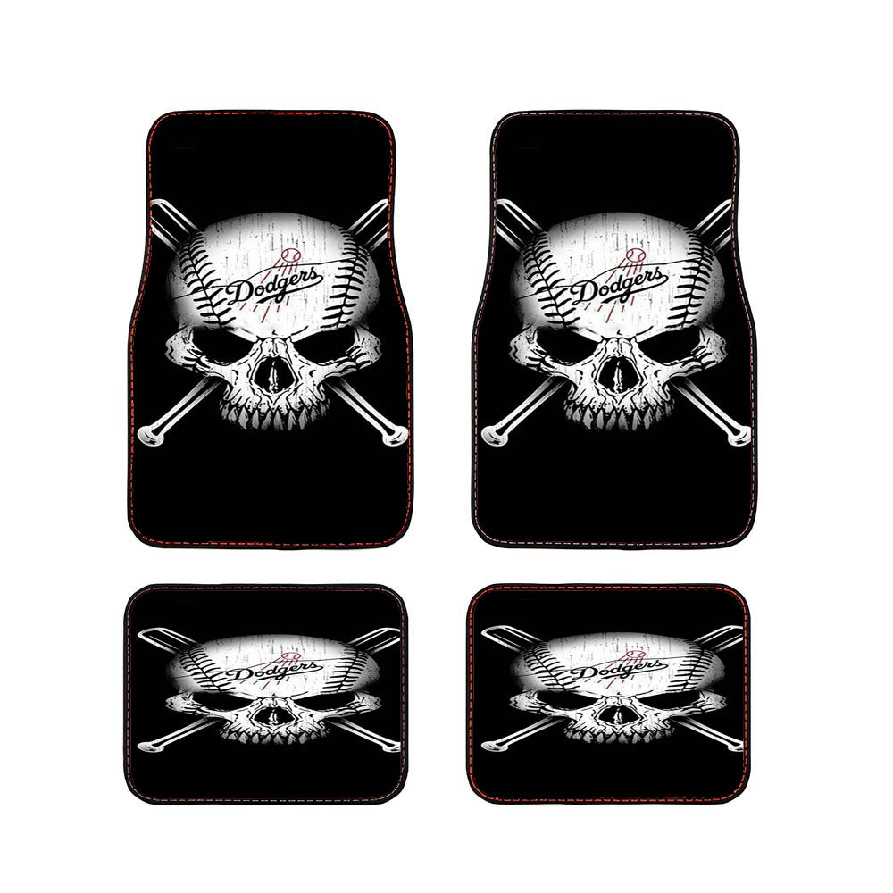 Los Angeles Dodgers Skull Car Floor Mats Accessories