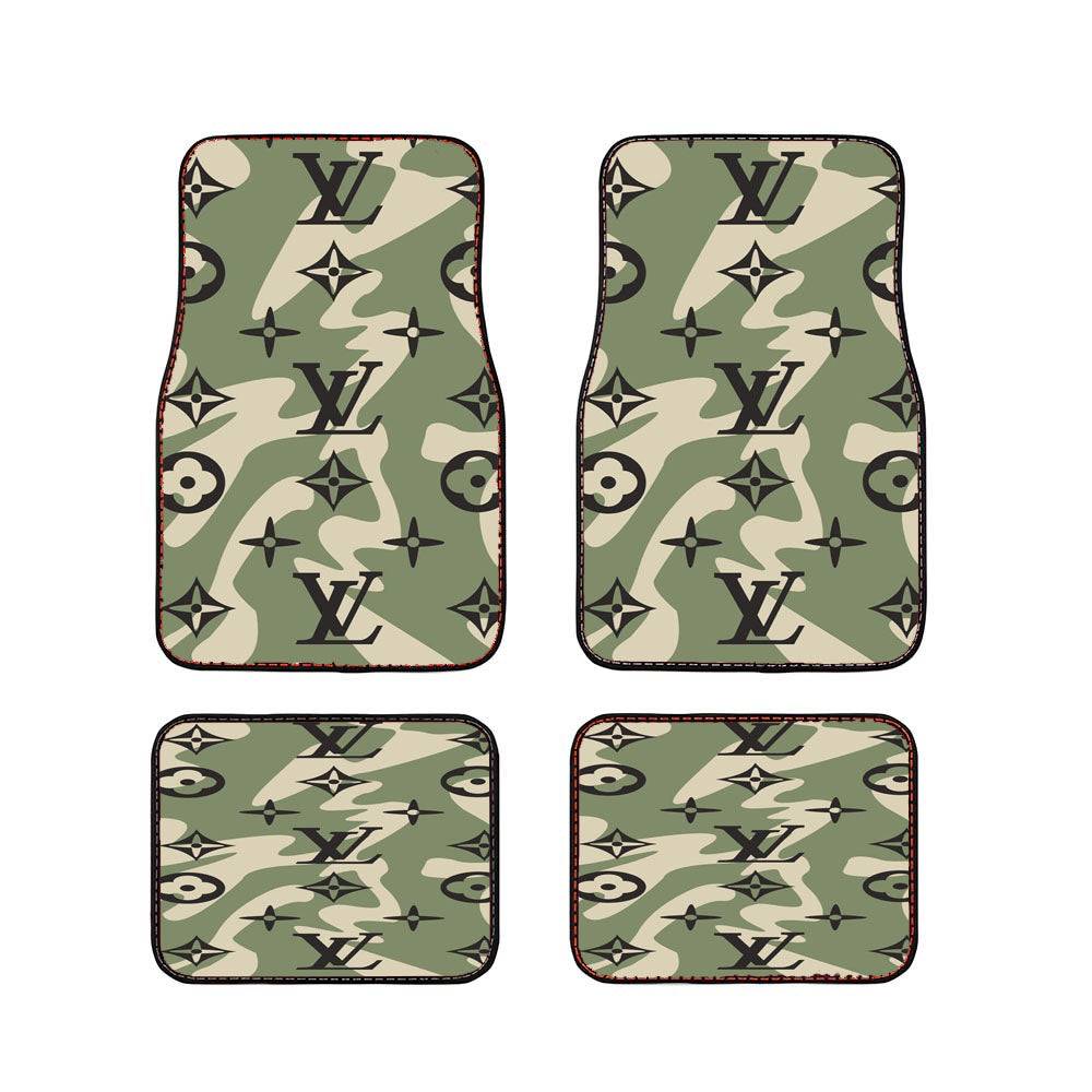 Louis Vuitton Camo 2 Car Floor Mats Accessories