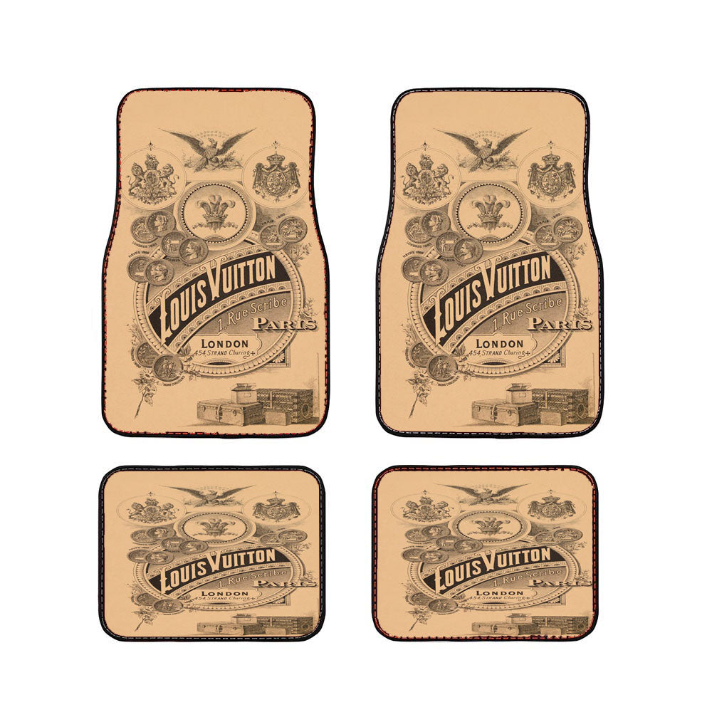 Louis Vuitton London Paris Vintage Retro Car Floor Mats Accessories