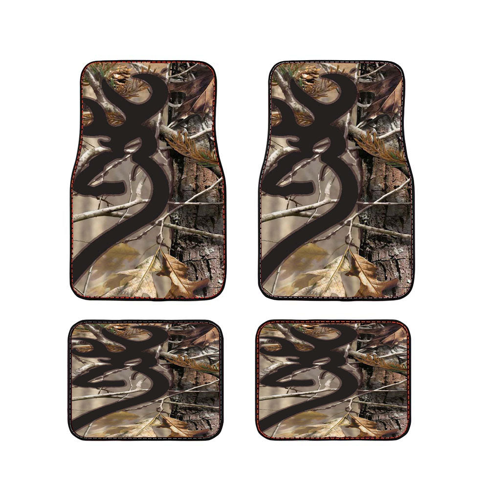 Love Browning Deer Camo Real Tree Couple Car Floor Mats Accessories