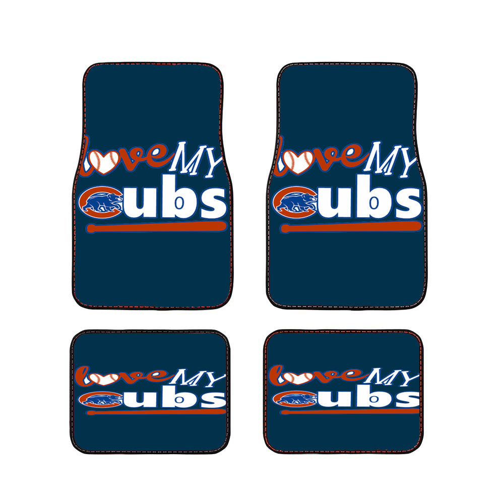 Love My Chicago Cubs Car Floor Mats Accessories