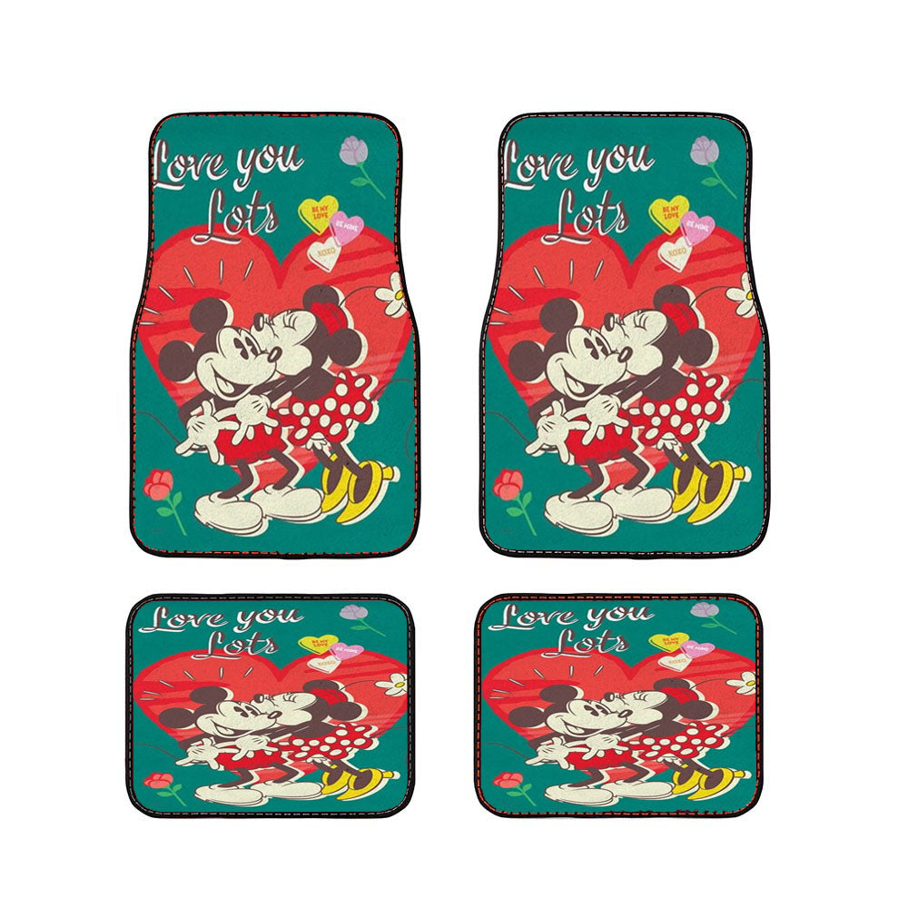 Love You Lots Mickey & Minnie Car Floor Mats Accessories