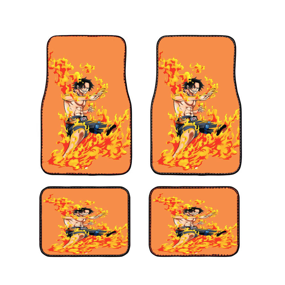 Luffy Ace One Piece Car Floor Mats Accessories