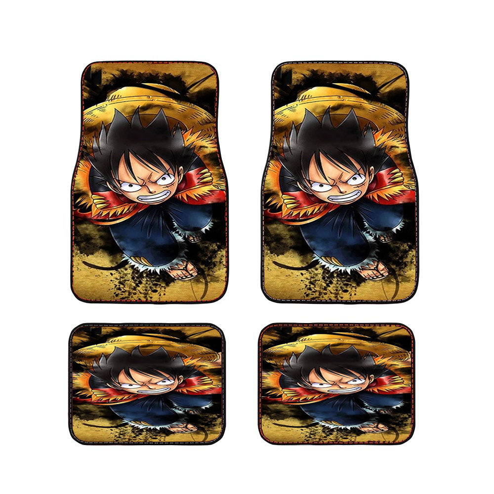 Luffy One Piece Furry Car Floor Mats Accessories