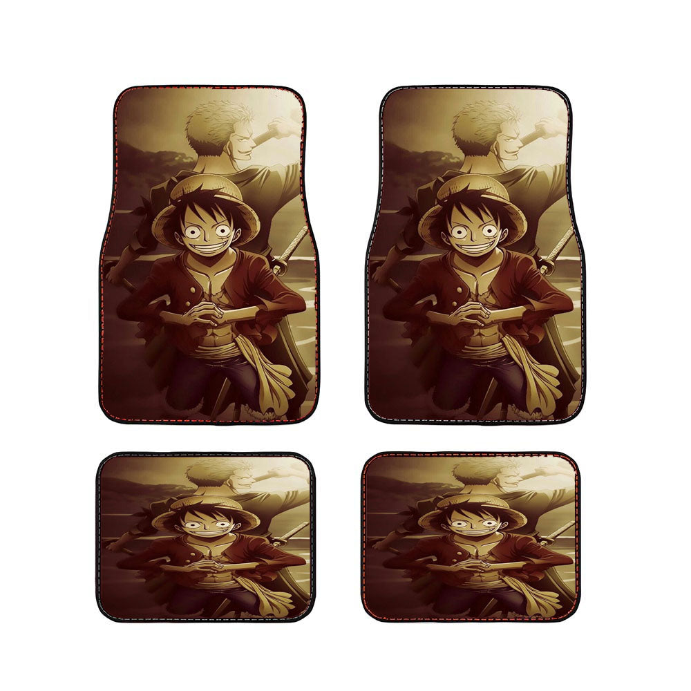 Luffy Zoro One Piece Smile Car Floor Mats Accessories