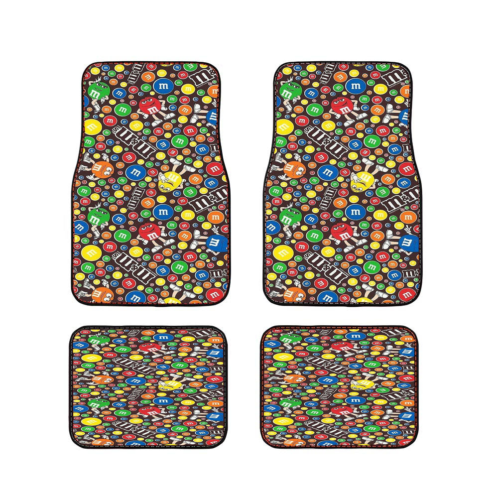 M&M Chocolate Pattern Car Floor Mats Accessories
