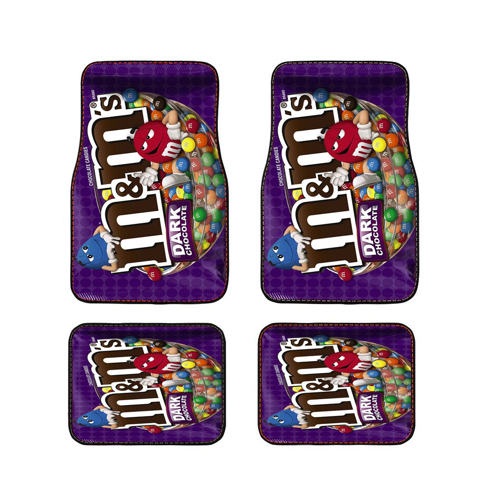 M&M Dark Chocolate Candy Car Floor Mats Accessories