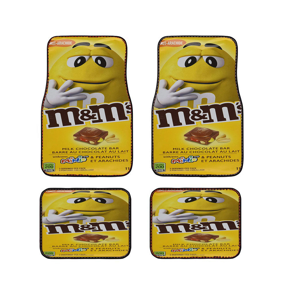 M&M Minis And Peanuts Milk Chocolate Bar Car Floor Mats Accessories
