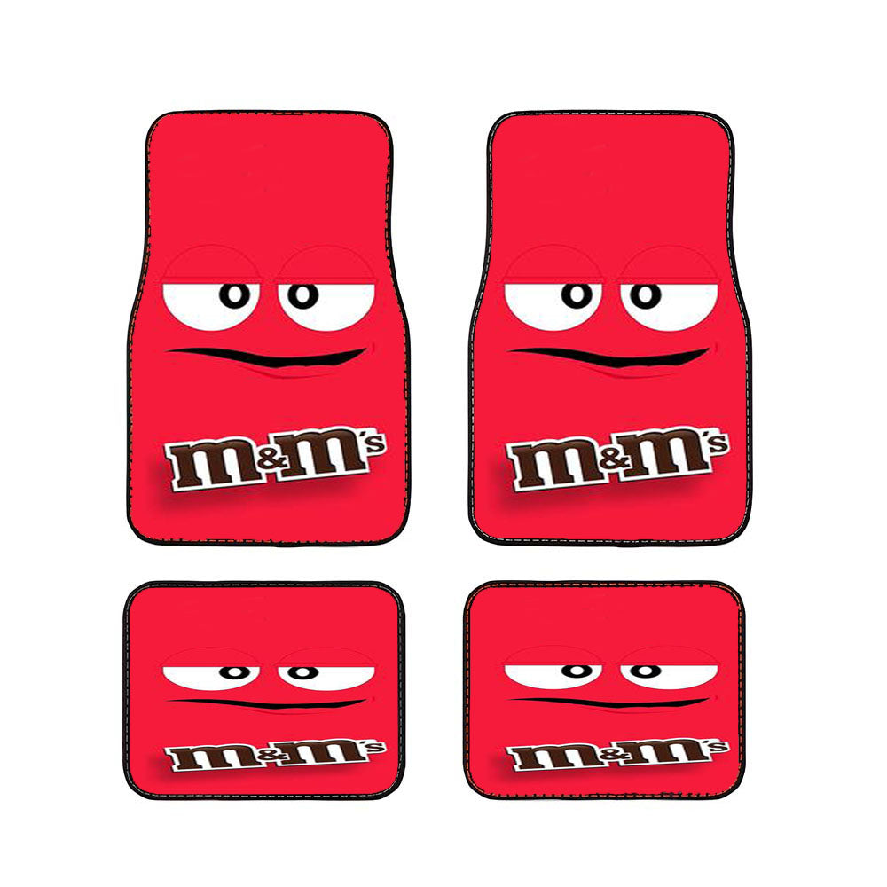 M&M'S Chocolate Mascot Face Car Floor Mats Accessories