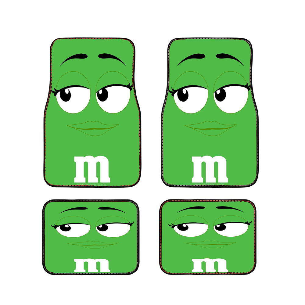 M&M'S Green Car Floor Mats Accessories
