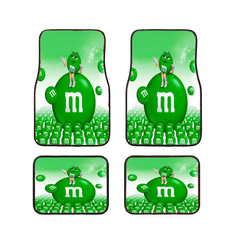 M&M'S Green Candy Car Floor Mats Accessories