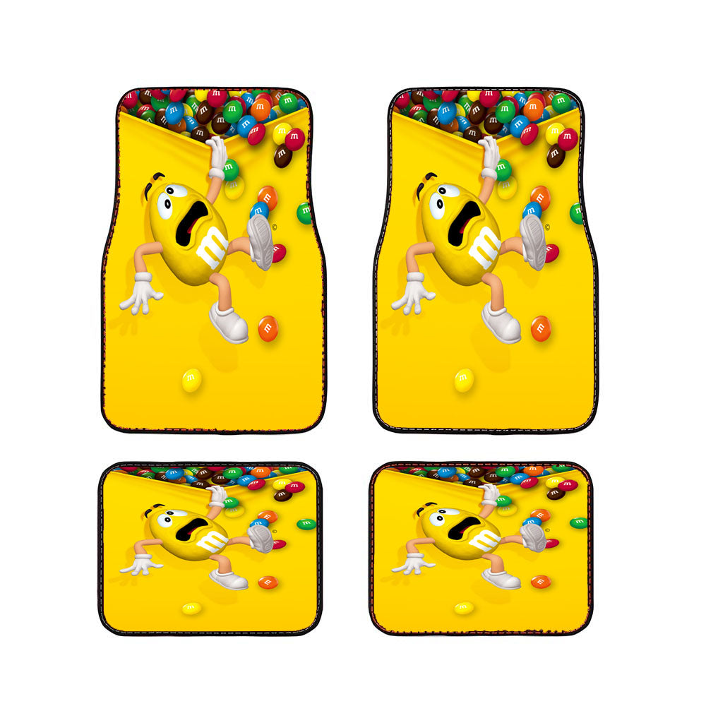 M&M'S Yellow Character Car Floor Mats Accessories