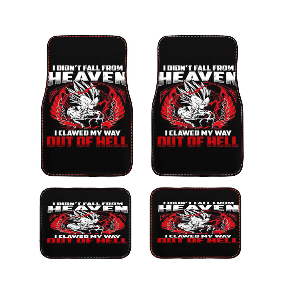 Majin Vegeta Quote Car Floor Mats Accessories