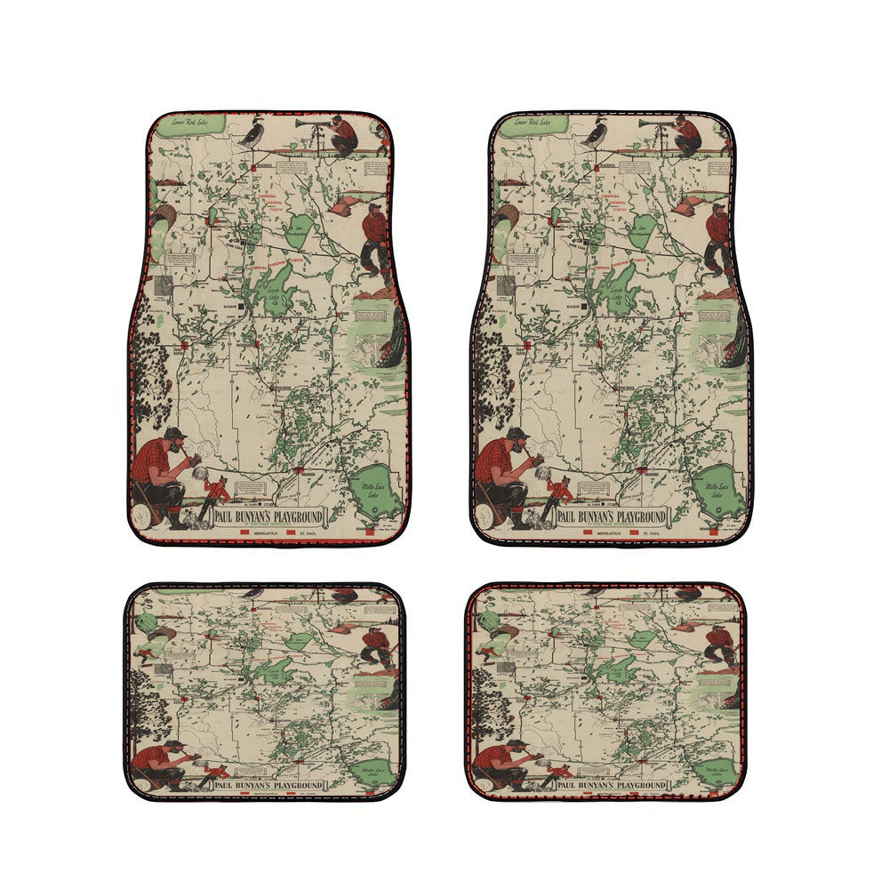 Map Of Minnesota From 1936 Car Floor Mats Accessories
