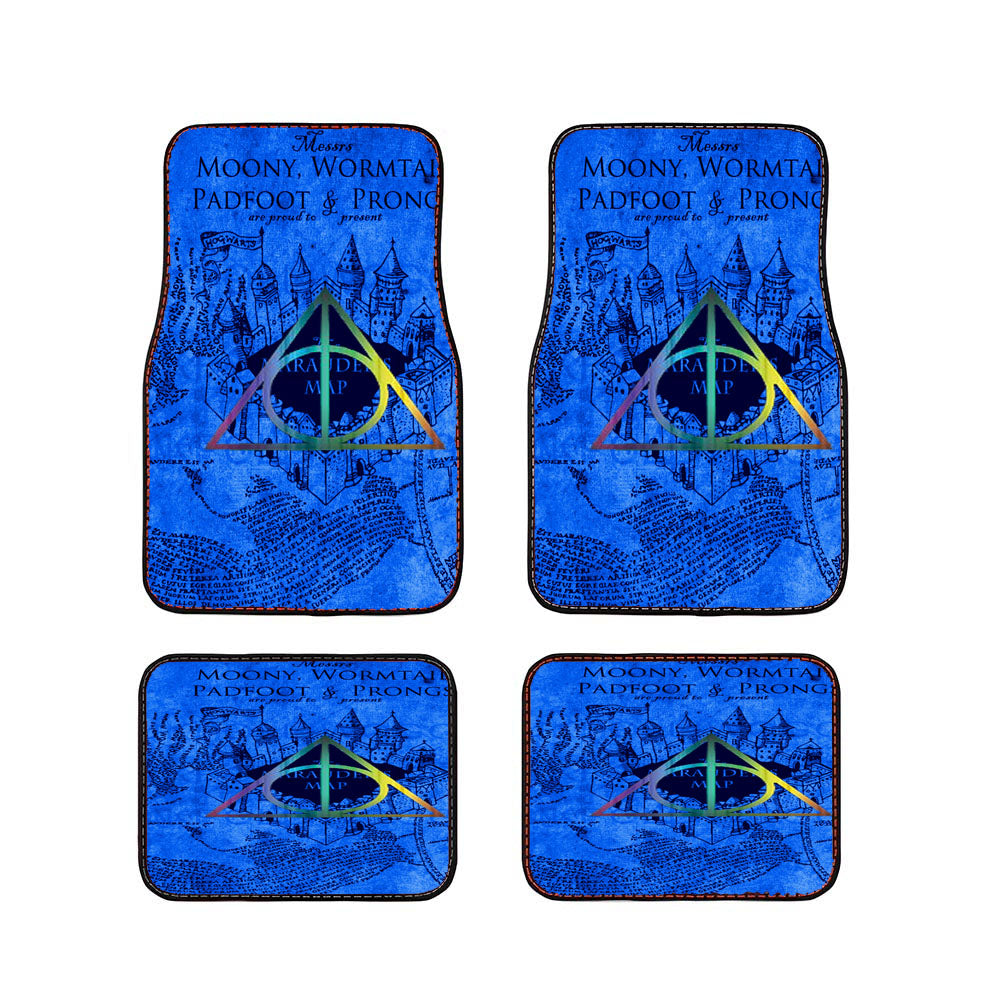 Marauders Map Deathly Hallows Car Floor Mats Accessories