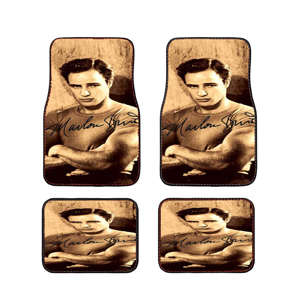 Marlon Brando Young Sepia Car Floor Mats Accessories