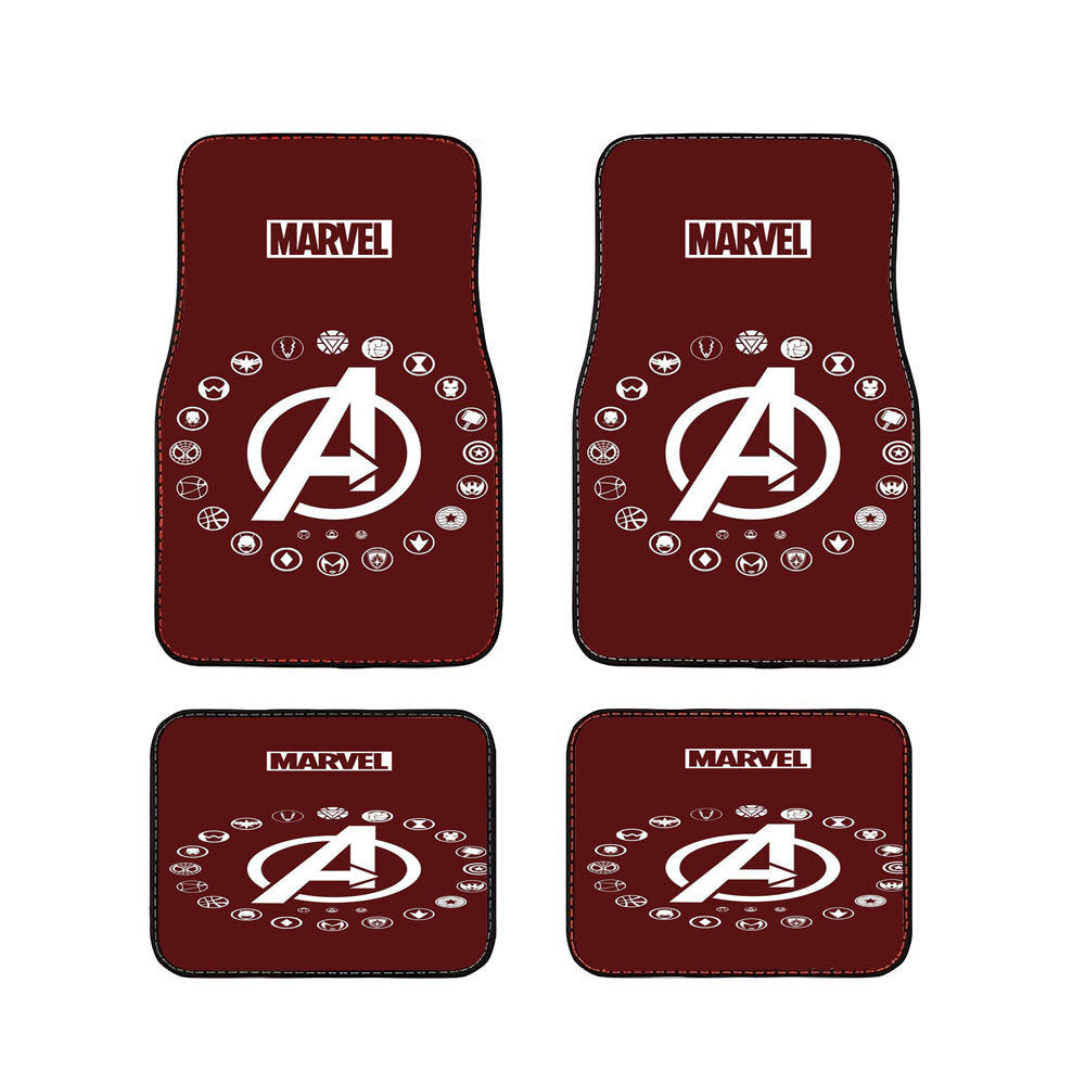 Marvel All Logo Character Car Floor Mats Accessories