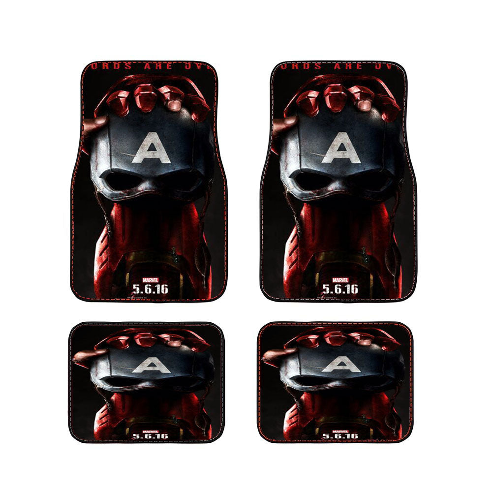 Marvel Captain America And Iron Man Car Floor Mats Accessories