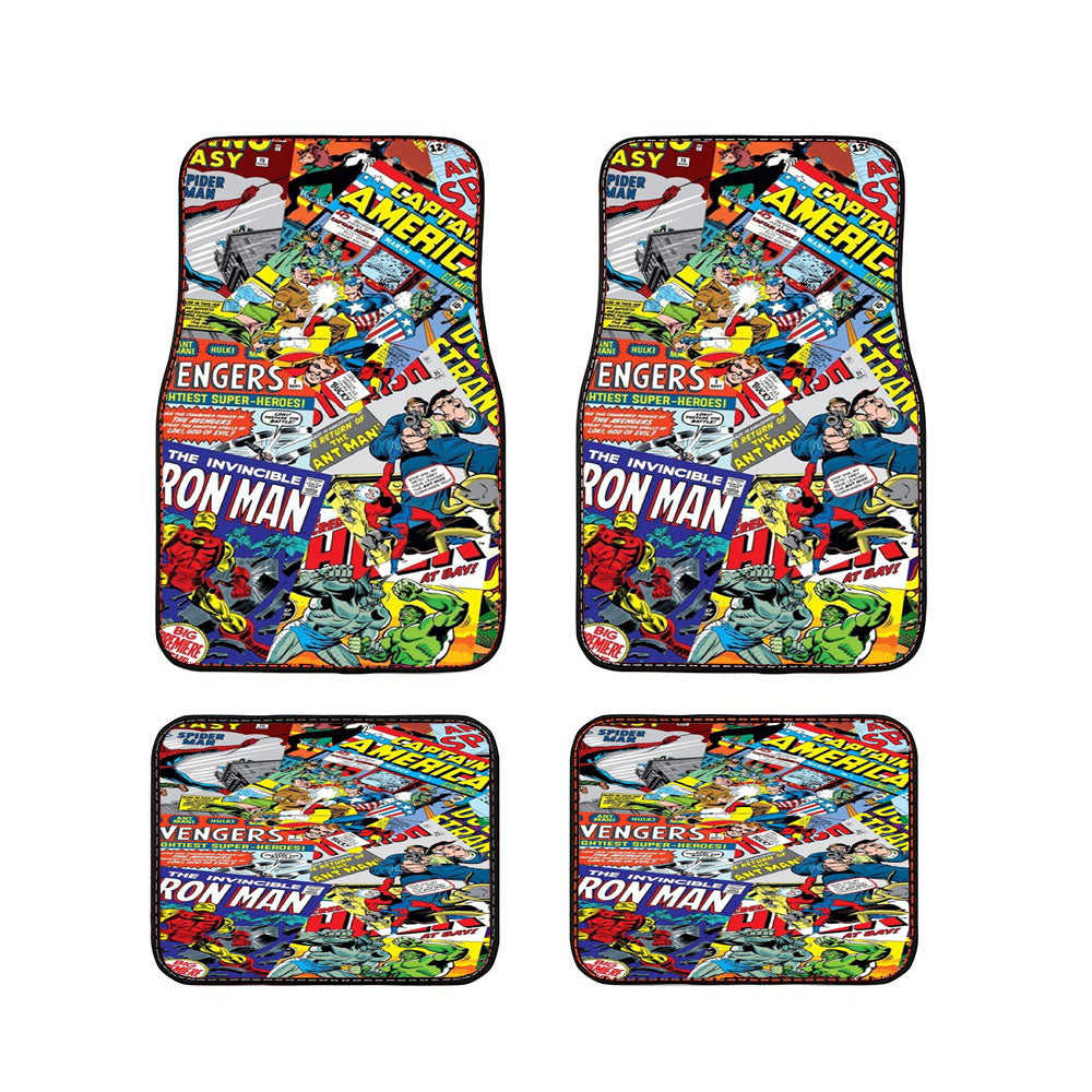 Marvel Comics Pattern Car Floor Mats Accessories