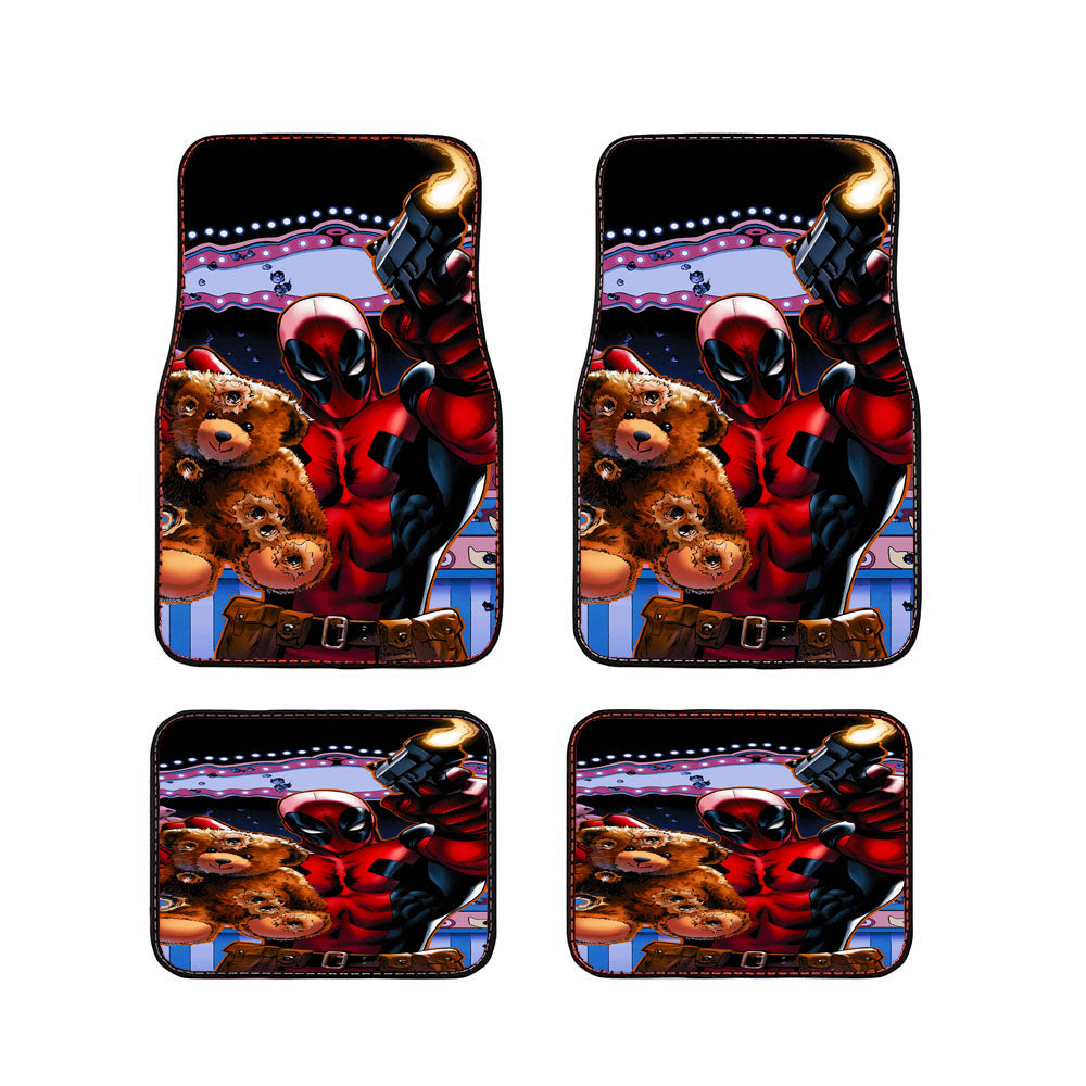Marvel Deadpool With Teddy Bear Car Floor Mats Accessories