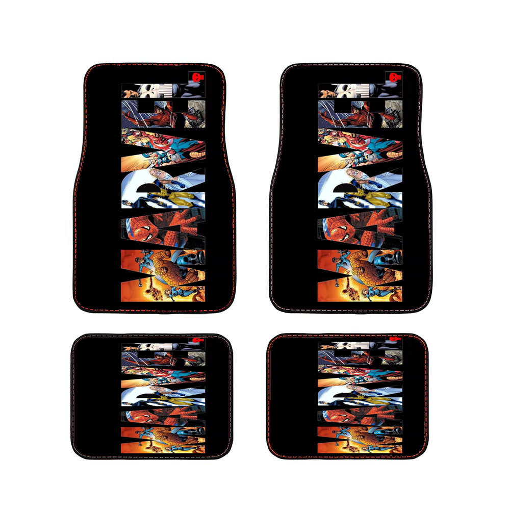 Marvel Logo Wallpaper Car Floor Mats Accessories