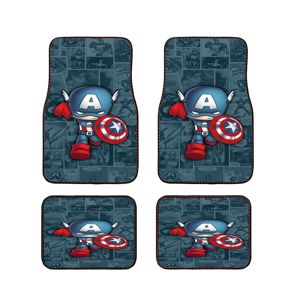 Marvel Studio Captain America Comic Car Floor Mats Accessories