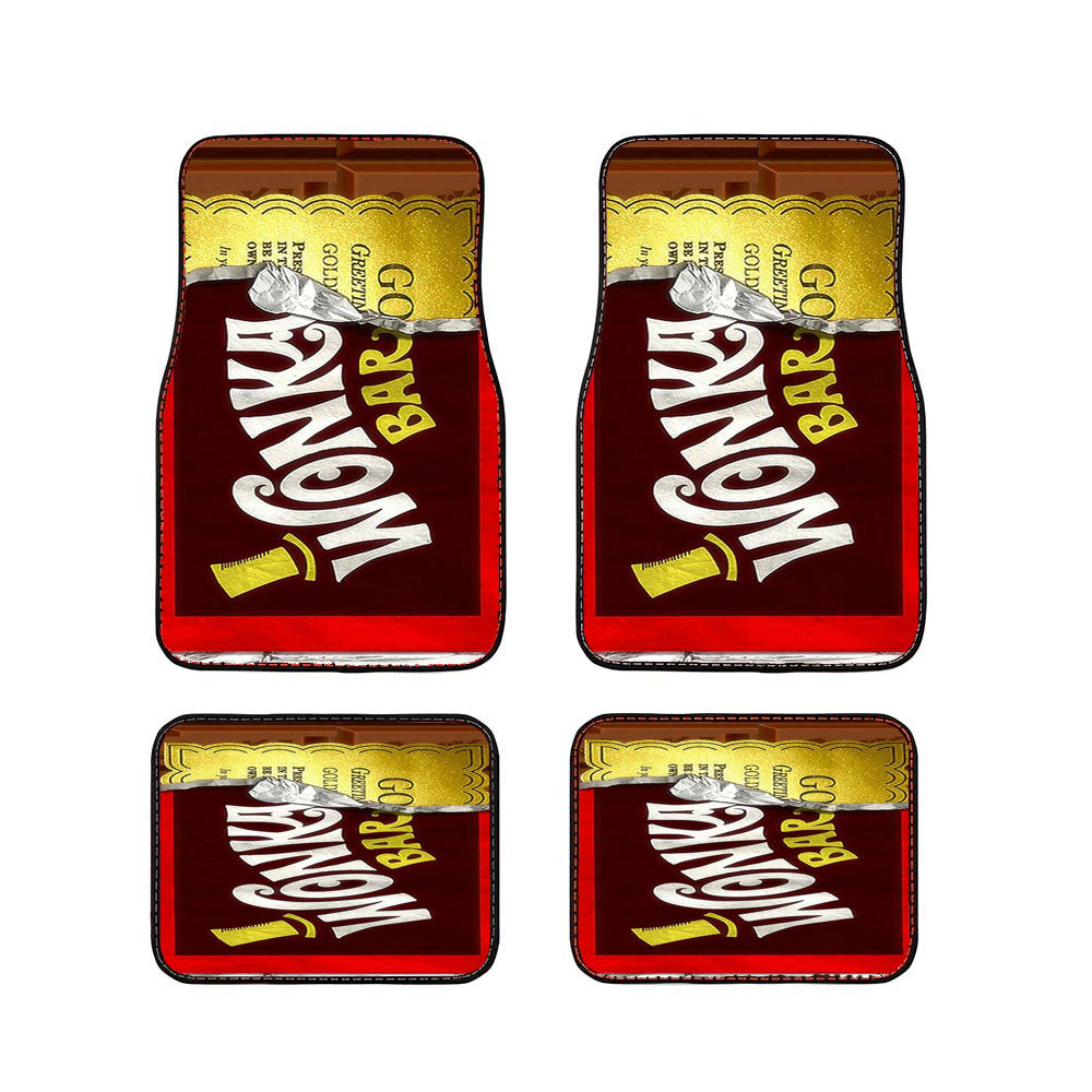 Wonka Bar Golden Ticket Car Floor Mats Accessories