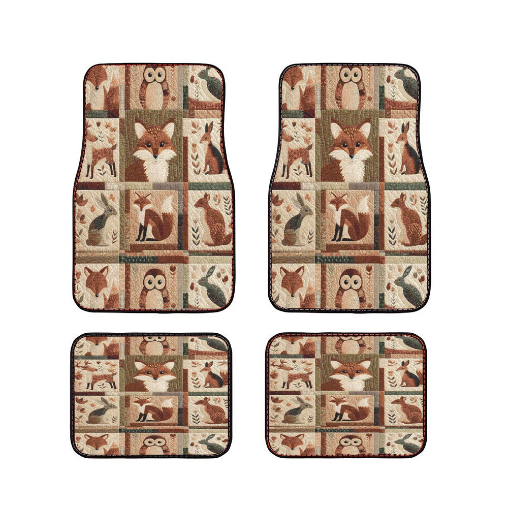 Woodland Critters Patchwork Car Floor Mats Accessories