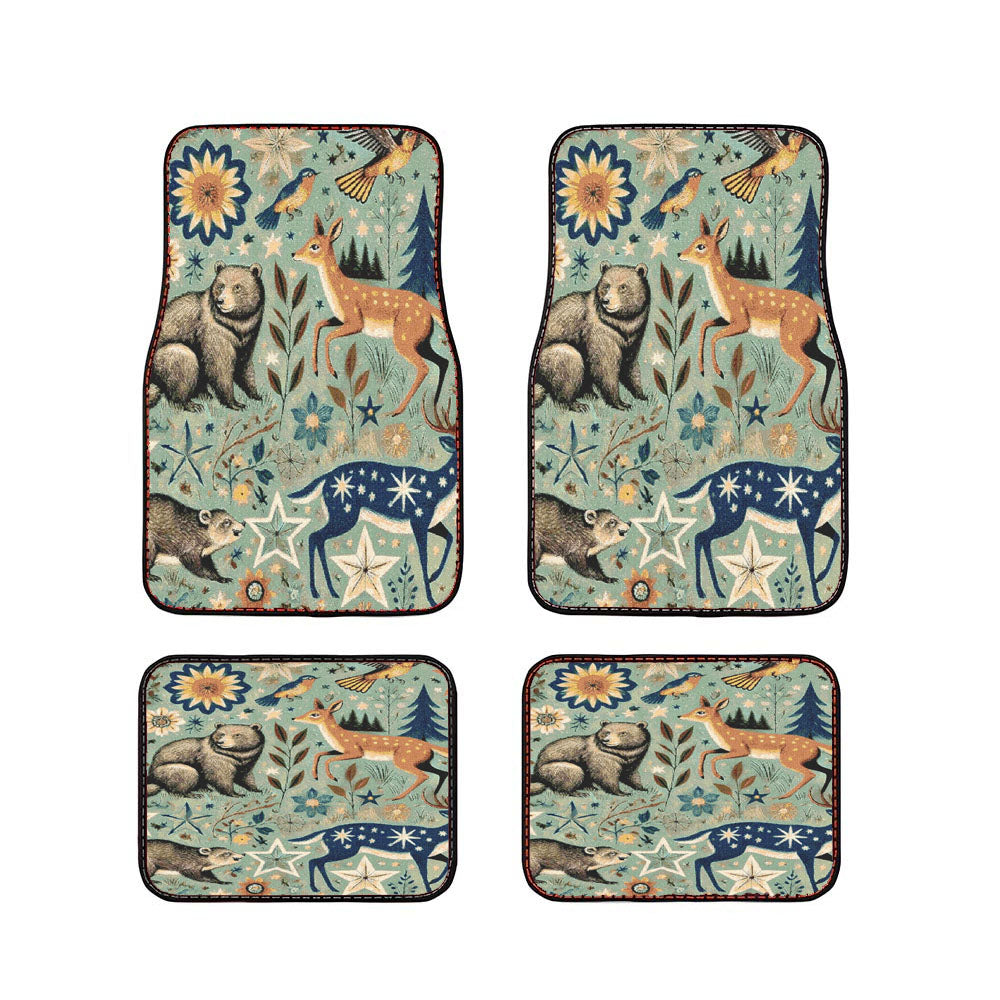 Woodland Whimsy Bear & Doe Car Floor Mats Accessories