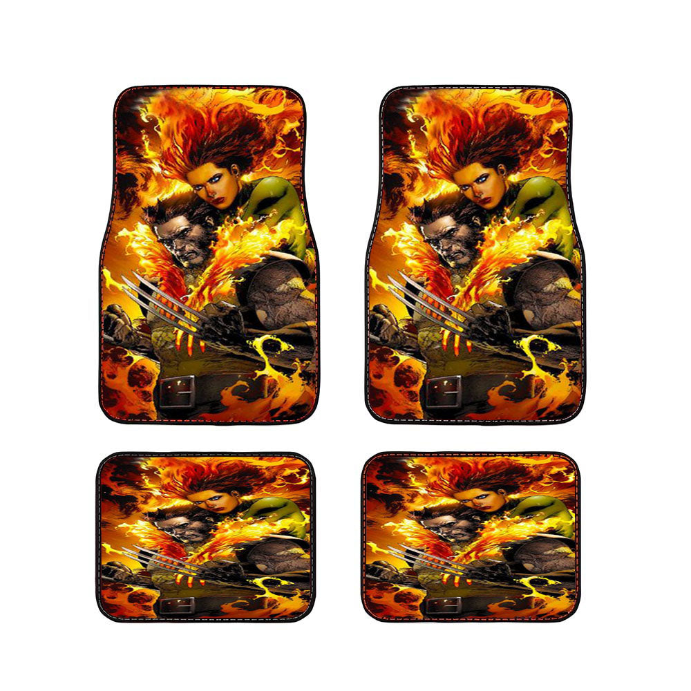 X-Men Wolverine Flames Car Floor Mats Accessories