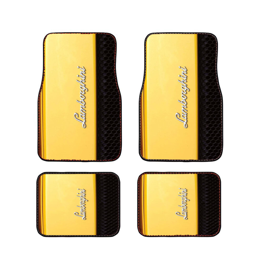 Yellow Car Lamborghini Gallardo Emblem Car Floor Mats Accessories