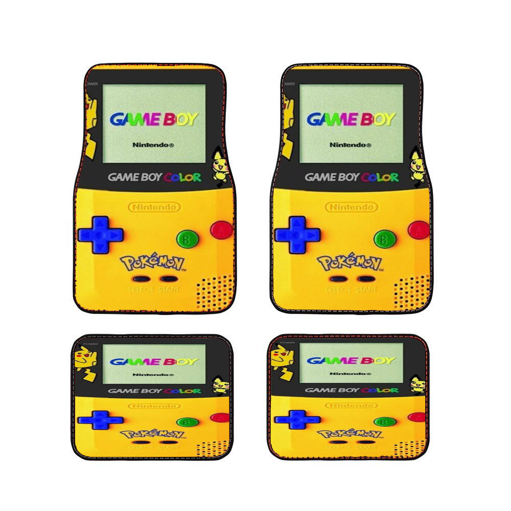 Yellow Gameboy Pokemon Car Floor Mats Accessories