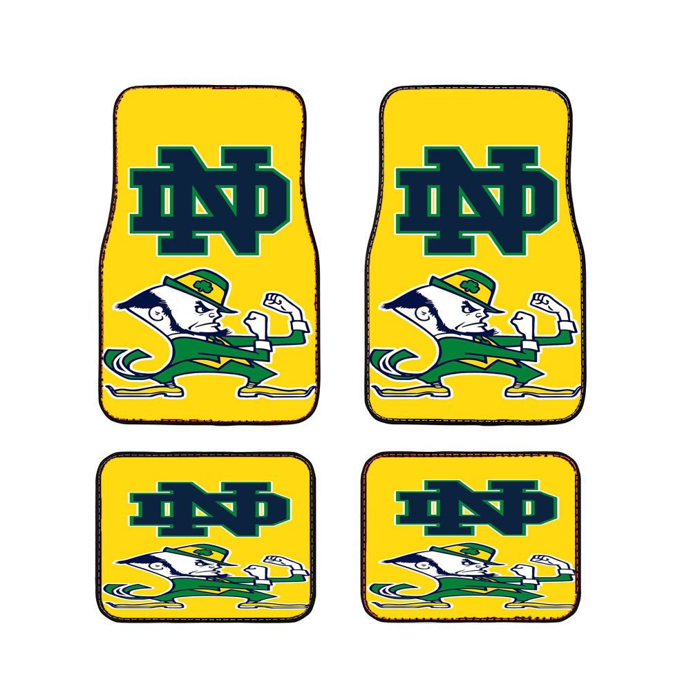 Yellow Notre Dame Fighting Irish Car Floor Mats Accessories