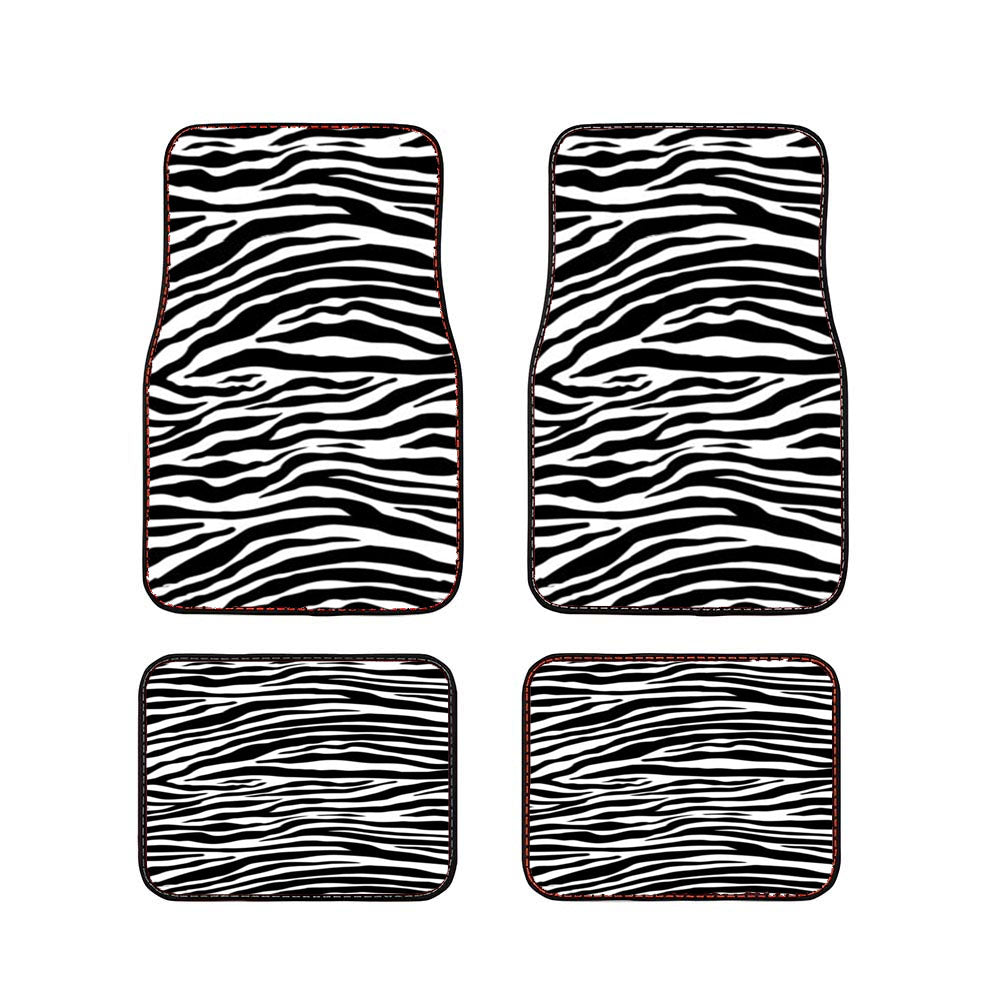 Zebra Skin Pattern Car Floor Mats Accessories