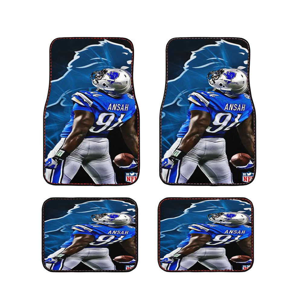 Ziggy Ansah Detroit Lions Car Floor Mats Accessories
