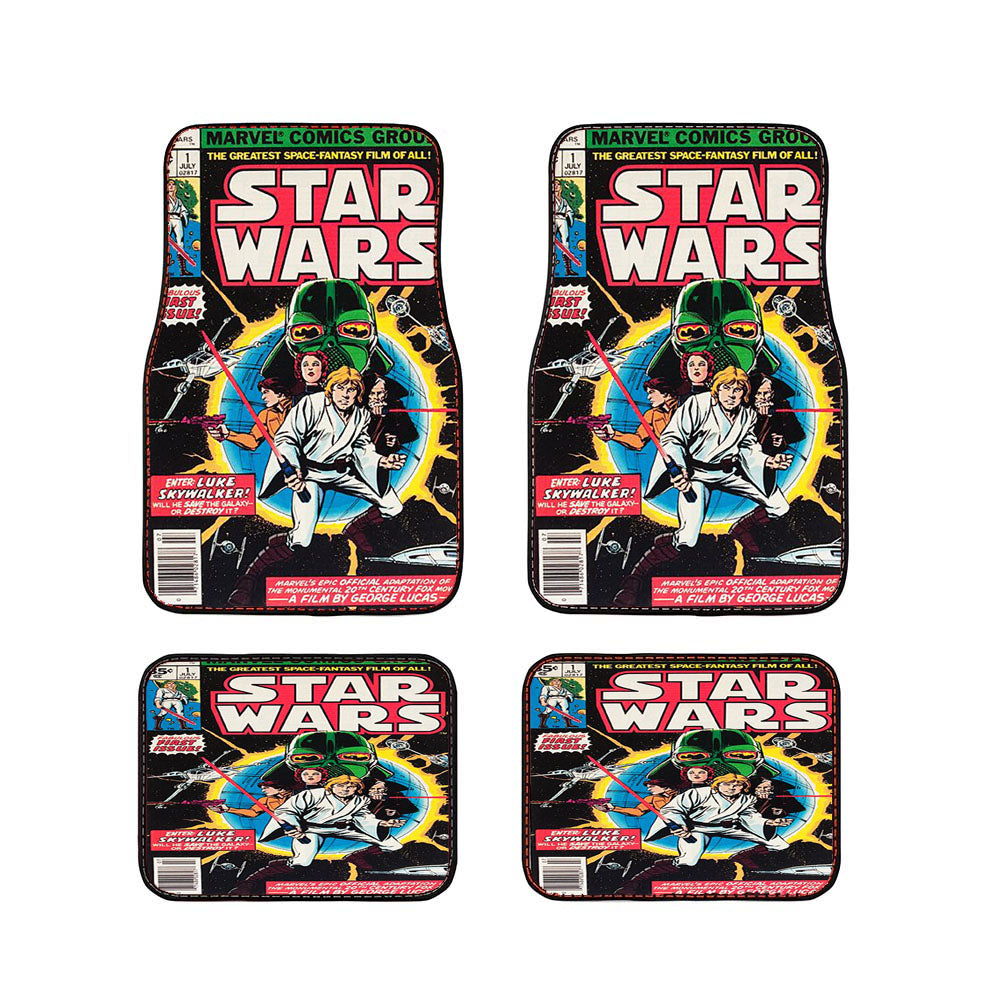 Retro Star Wars Comic Car Floor Mats Accessories