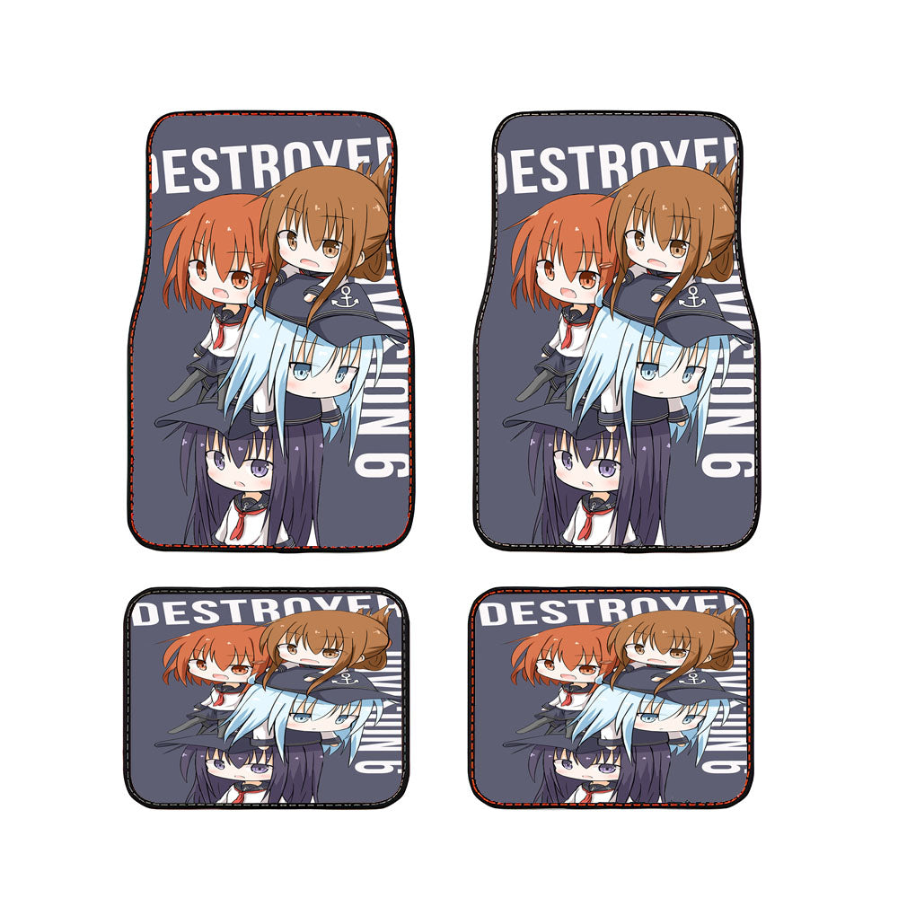 Kancolle Kantai Collection Destroyer Division 6 Anime Car Floor Mats Accessories