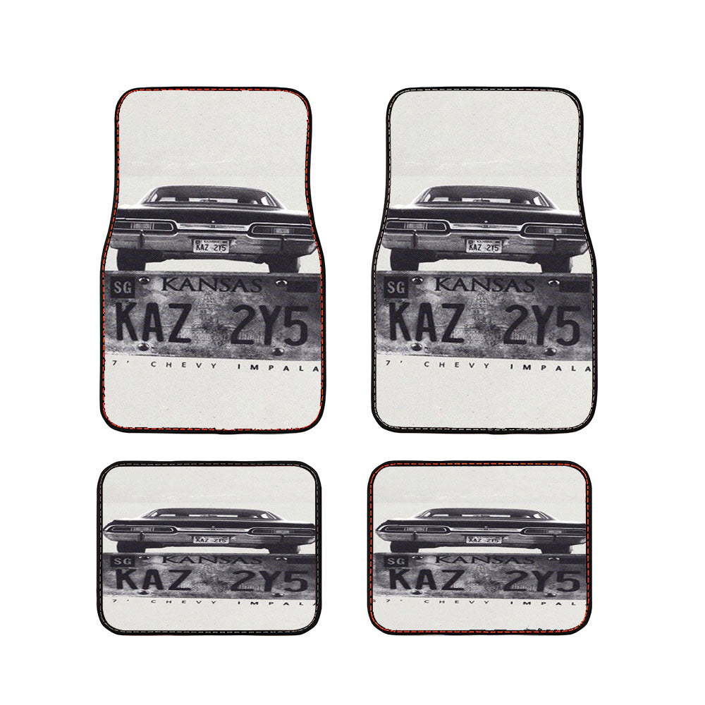 Kansas Supernatural Plate Car Floor Mats Accessories