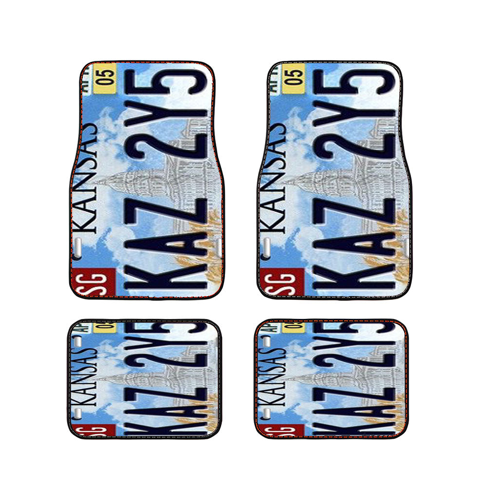 Kaz Y5 License Plate Car Floor Mats Accessories
