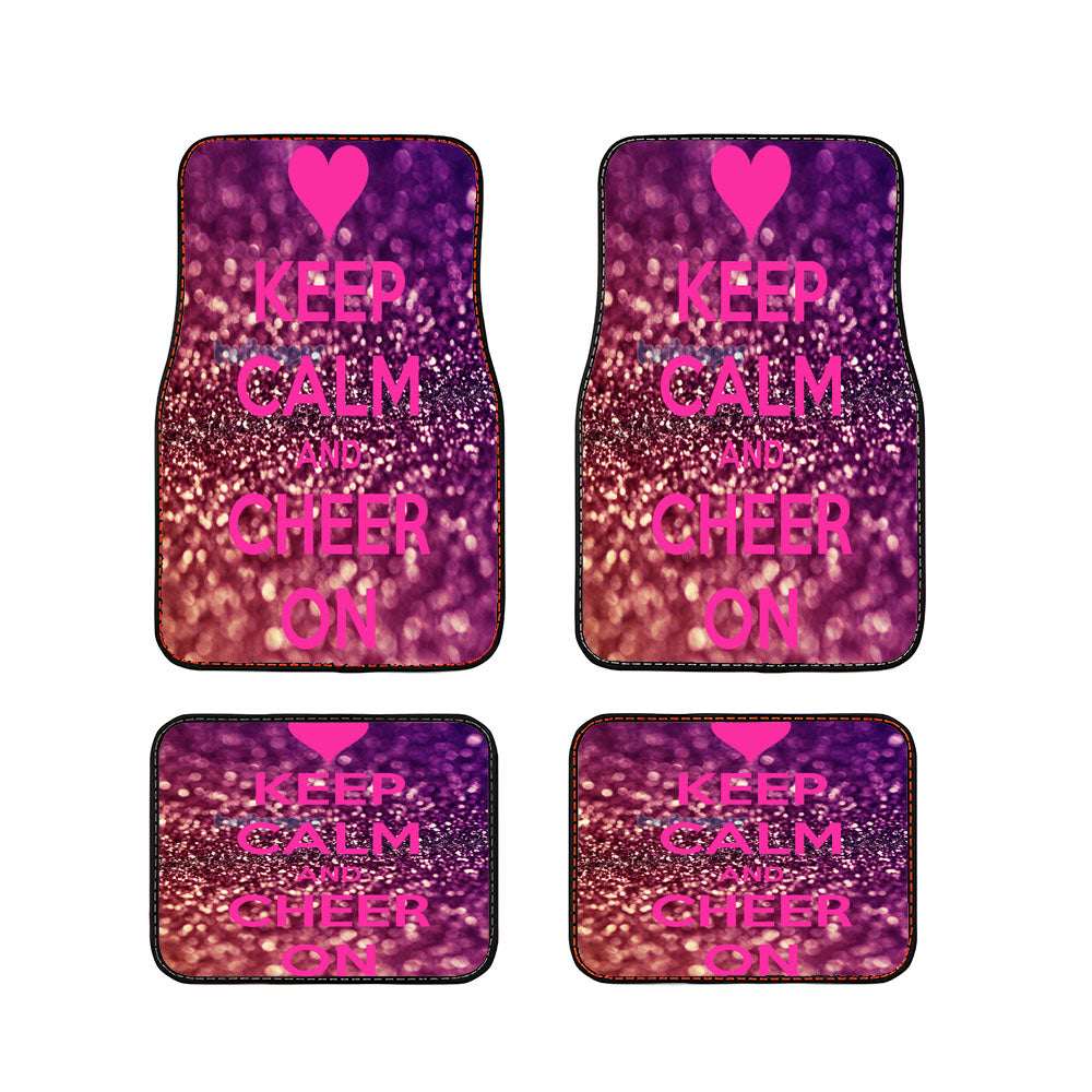 Keep Calm And Cheer On Cheerleading Car Floor Mats Accessories