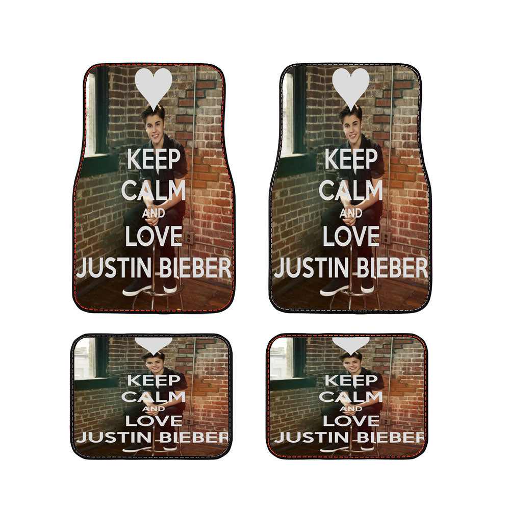 Keep Calm And Love Justin Bieber Car Floor Mats Accessories