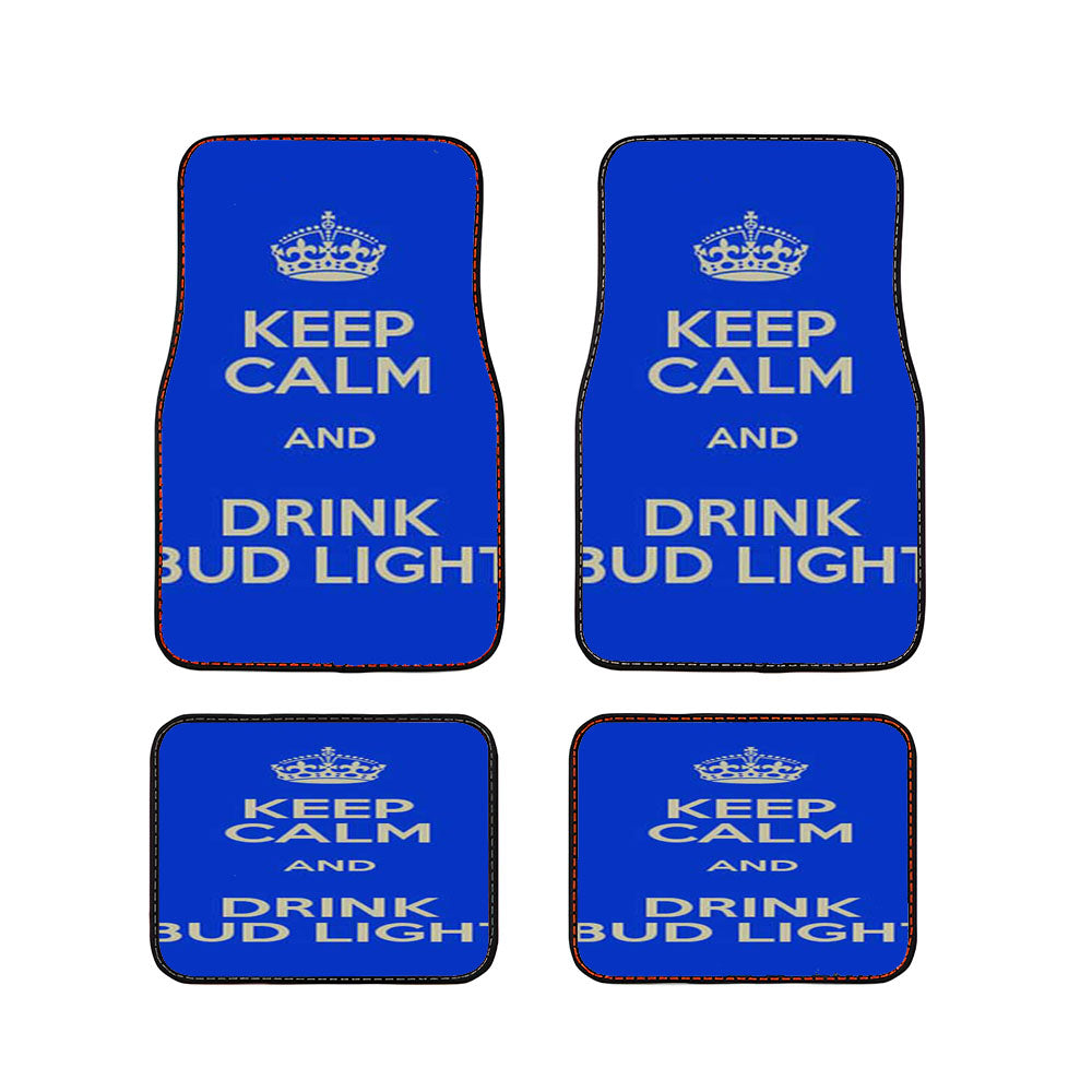 Keep Calm Drink Bud Light Car Floor Mats Accessories