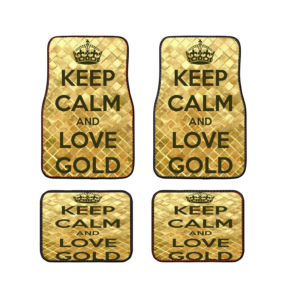 Keep Calm Love Gold Car Floor Mats Accessories
