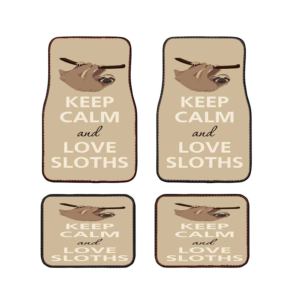 Keep Calm Love Sloths Car Floor Mats Accessories