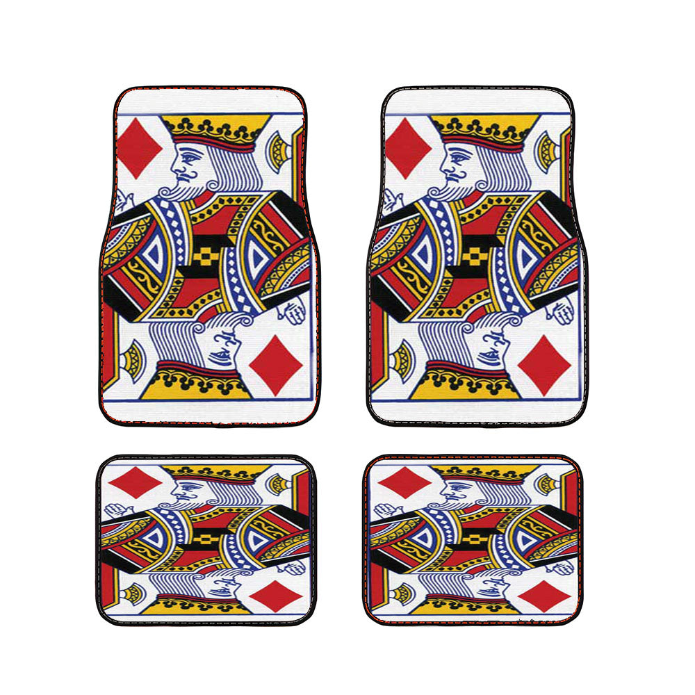King Of Diamonds Playing Card Car Floor Mats Accessories