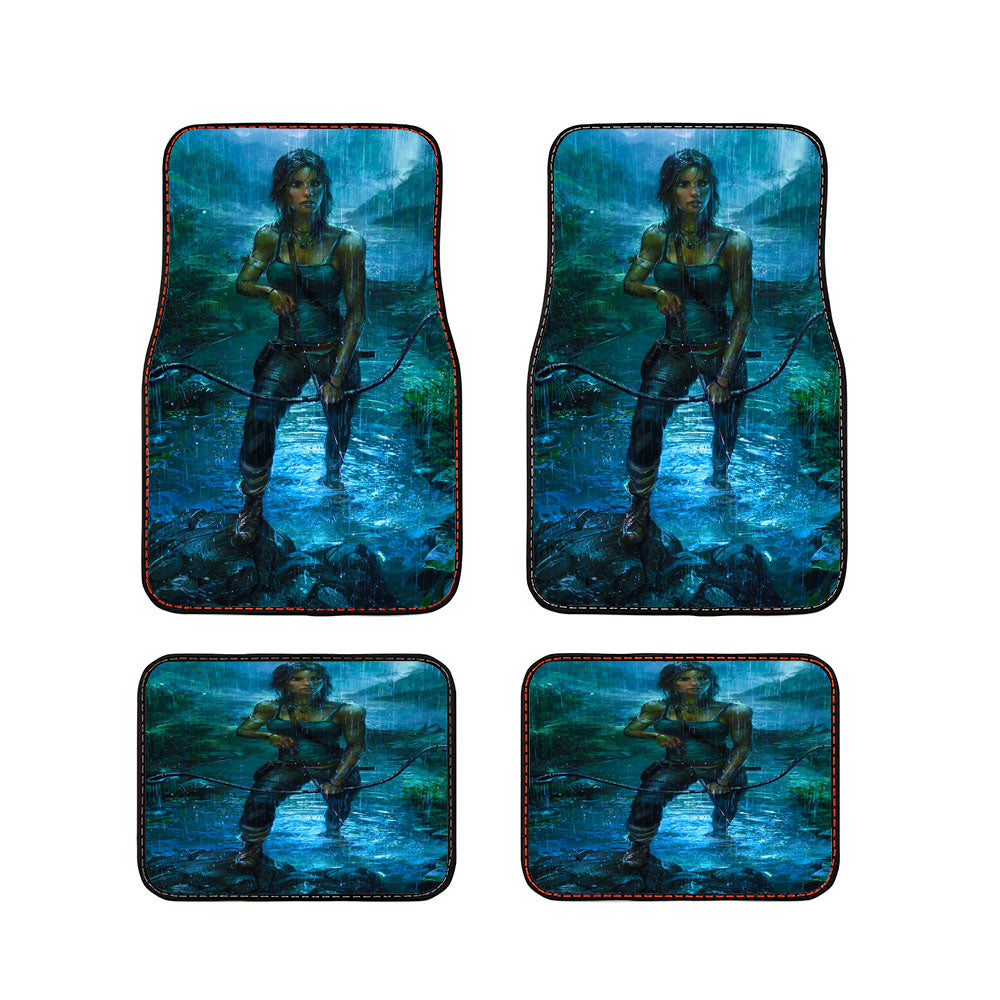 Lara Croft Tomb Raider Rain Car Floor Mats Accessories