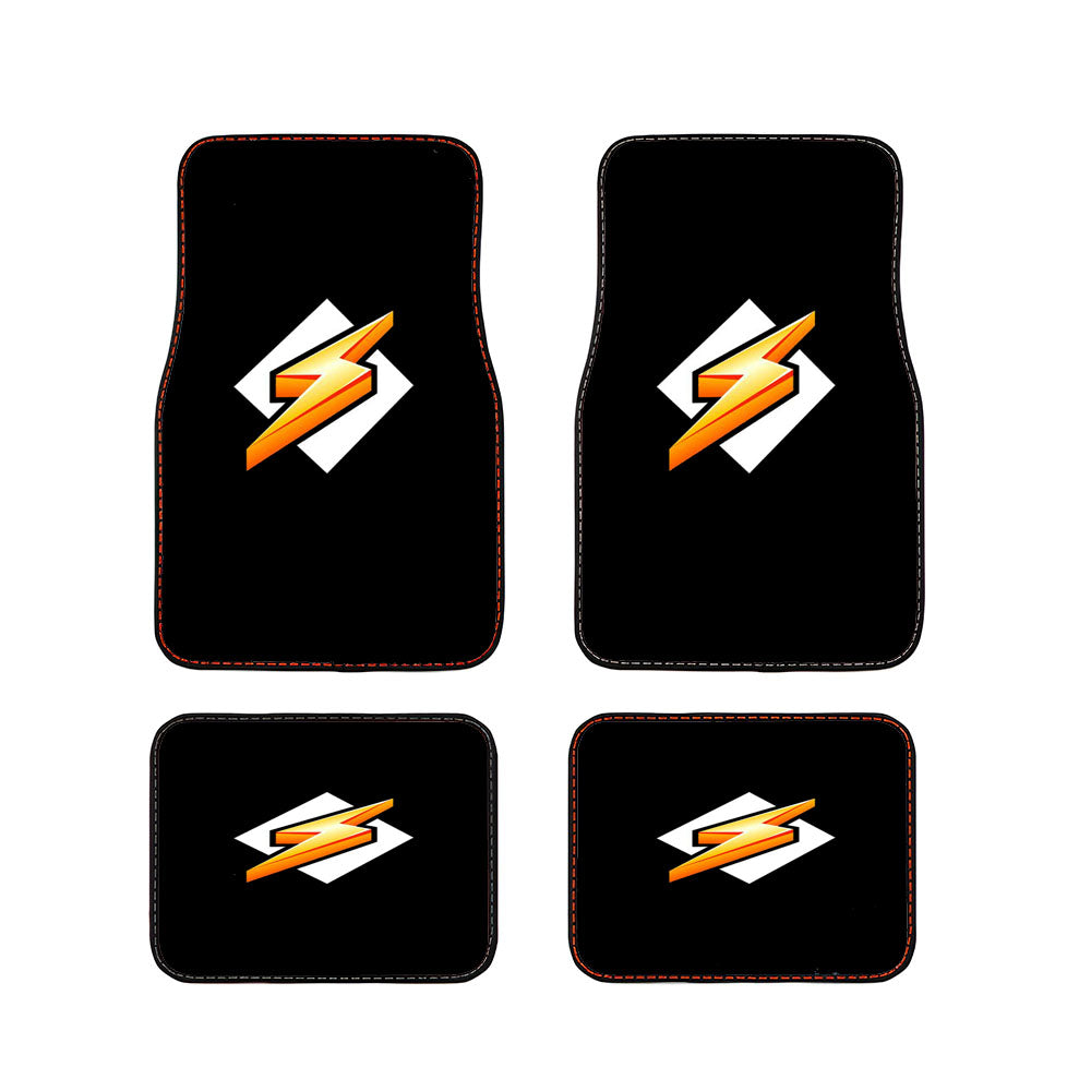 Lightning Bolt Rain Thunder Comic David Bowie Car Floor Mats Accessories